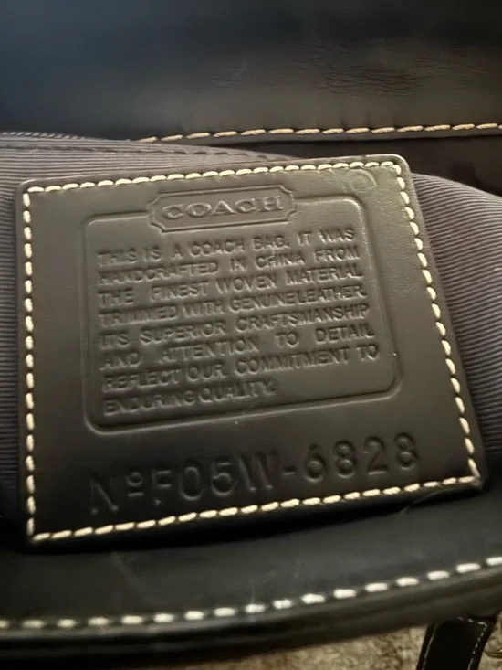 Coach Black Signature Satchel (or Boston Bag - Picture 7 of 12